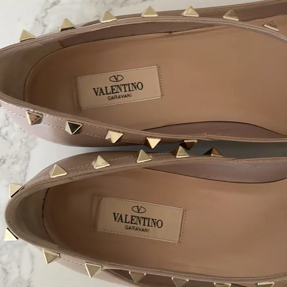 Valentino Women's Studded Beige Pumps - Picture 3 of 5